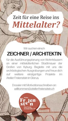 Atelier Freienstein Stelleninserat Zeichner Architektin Logo Atelier Freienstein